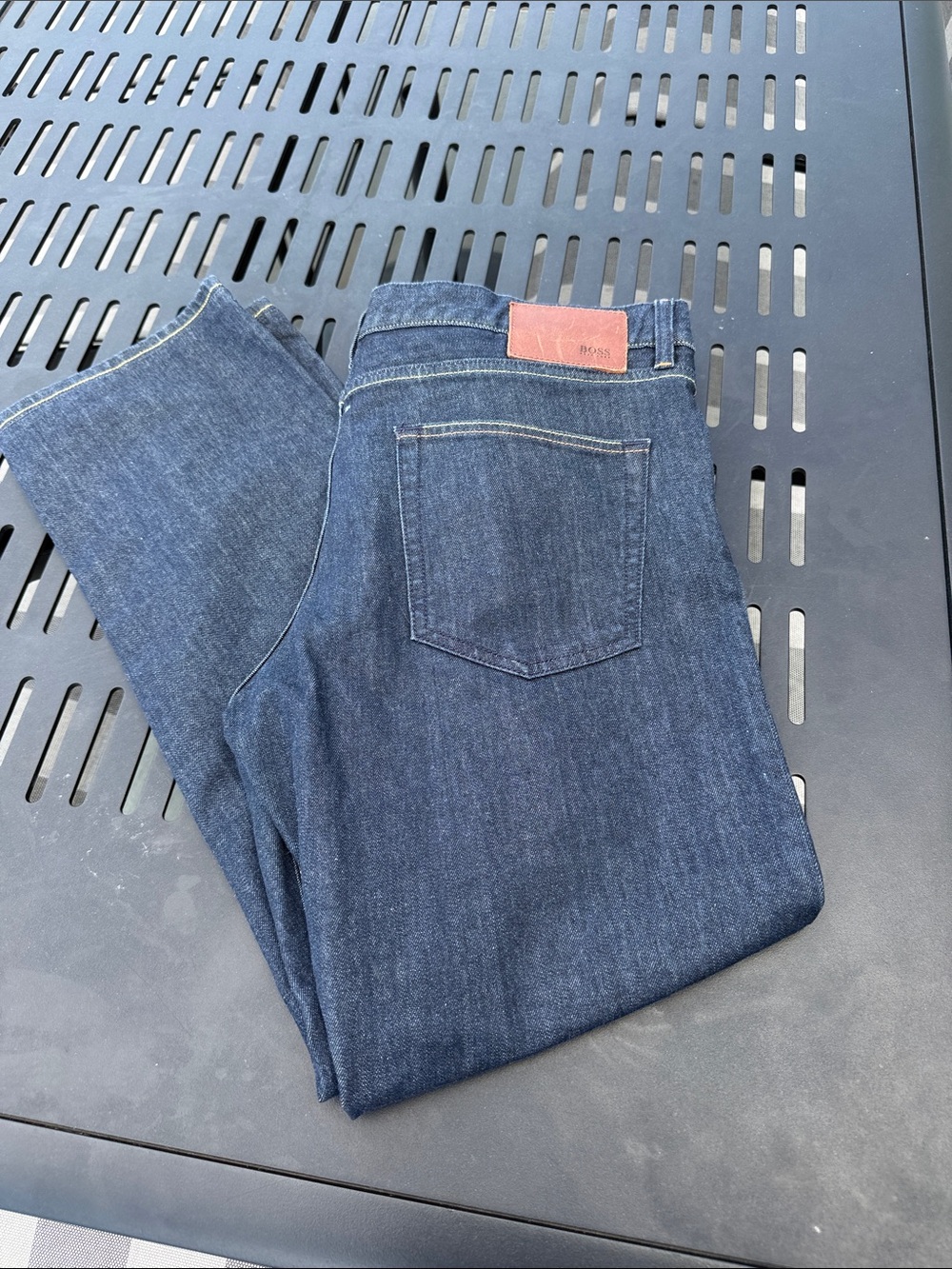 BOSS Slim Fit Jeans in Dark Blue Denim